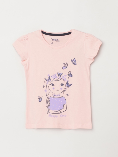 

max Peach & Lavender Regular Top