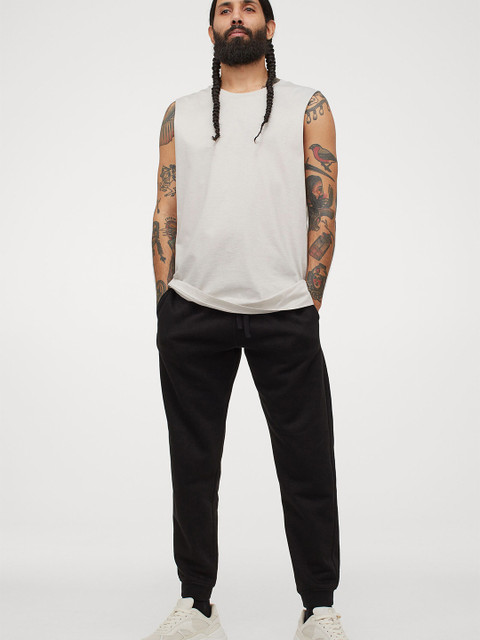 

H&M Men 2-pack Grey & Peach Solid Cotton Relaxed Fit Vest Tops