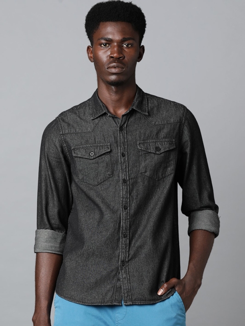 

Blue Saint Men Black Casual Shirt