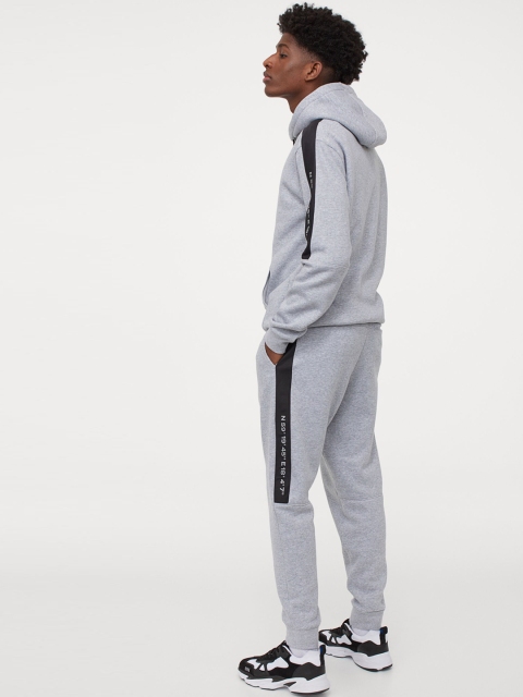 

H&M Men Grey Side-Panel Joggers