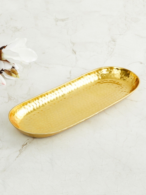 

Home Centre Gold-Toned Fiesta Toby Hammered Decorative Platter