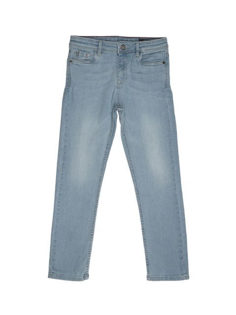 

Allen Solly Junior Boys Blue Slim Fit Low Distress Light Fade Jeans