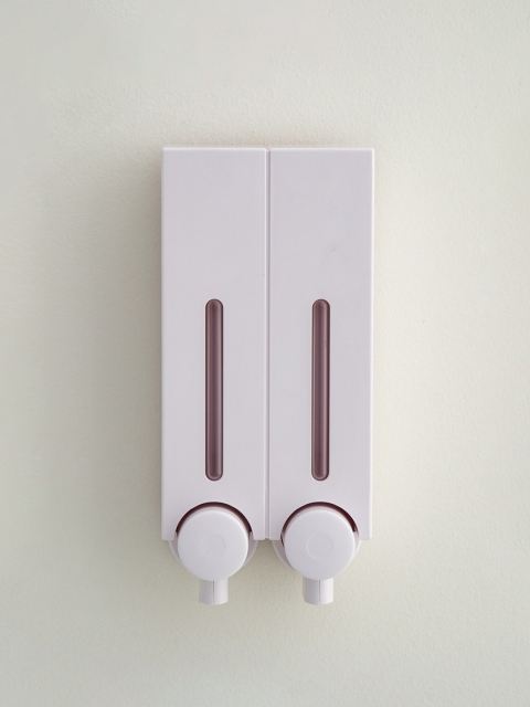 

Home Centre White & Purple Orion Kelly Wall Mounted Double Lotion Dispenser