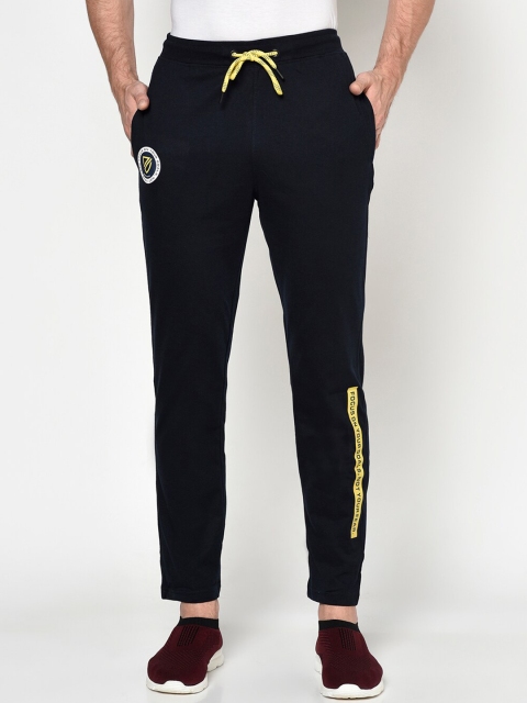 

Octave Men Navy Blue Solid Cotton Track Pants