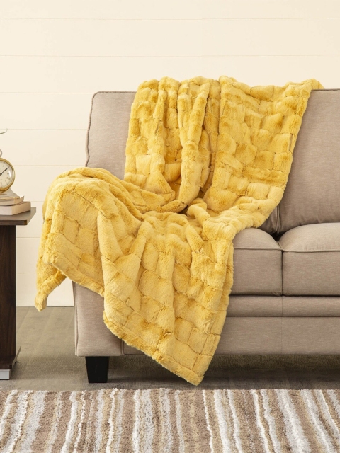 

Home Centre Yellow Solid AC Room 240 GSM Single Bed Blanket