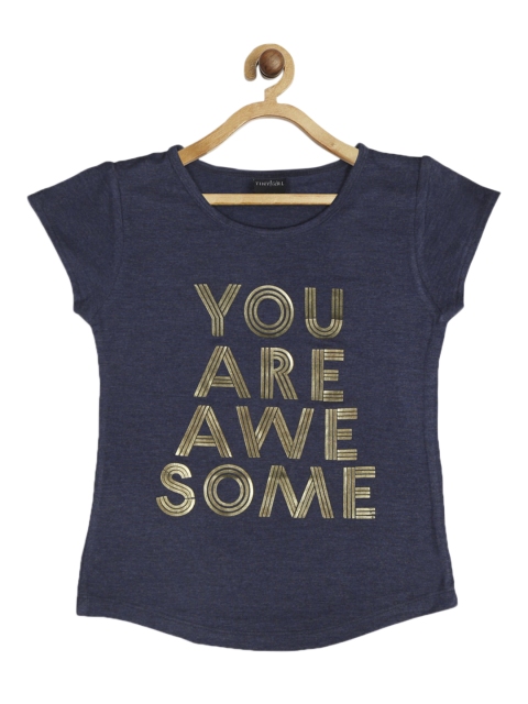 

Tiny Girl Navy Blue Regular Top