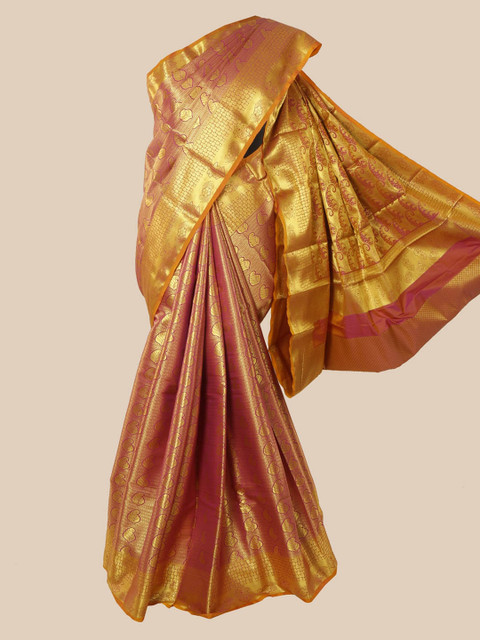 

Pothys Pink Woven Design Silk Blend Saree