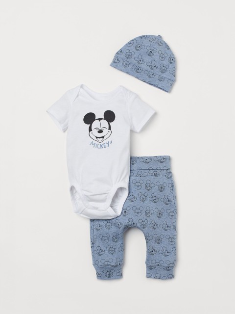 

H&M Girls 3-piece printed set, White