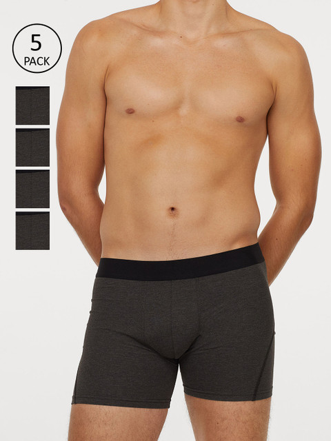 

H&M Men 5-Pack Mid Trunks - 0764147004, Charcoal