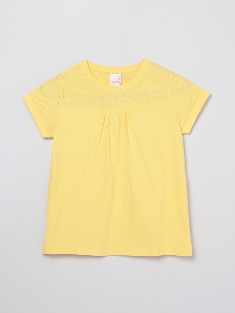 

max Yellow Solid Regular Top
