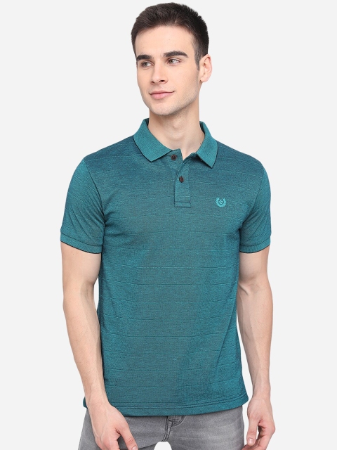 

Greenfibre Men Teal Green Polo Collar Slim Fit T-shirt