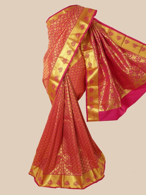 

Pothys Pink Woven Design Silk Blend Saree