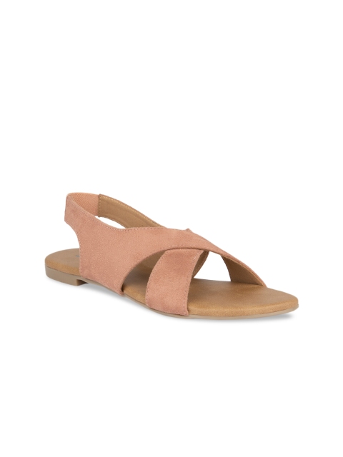 

SOLES Women Pink Open Toe Flats
