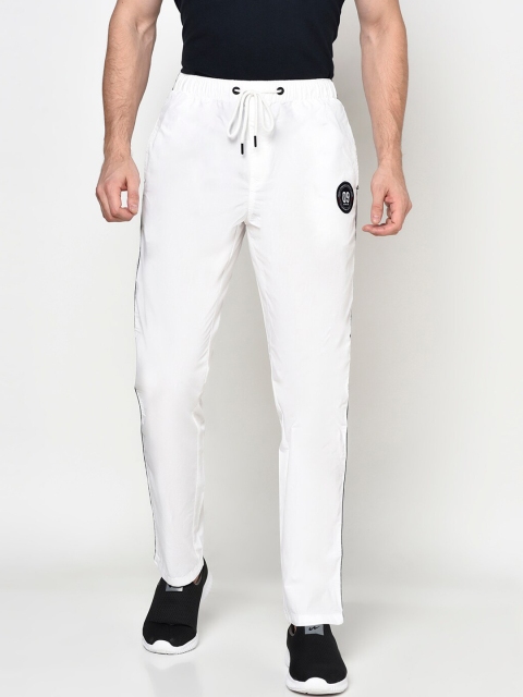 

Octave Men White Solid Cotton Track Pants