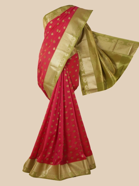 

Pothys Red & Green Woven Design Zari Silk Blend Saree