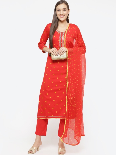 

Biba Red & Yellow Embellished Unstitched Dress Material