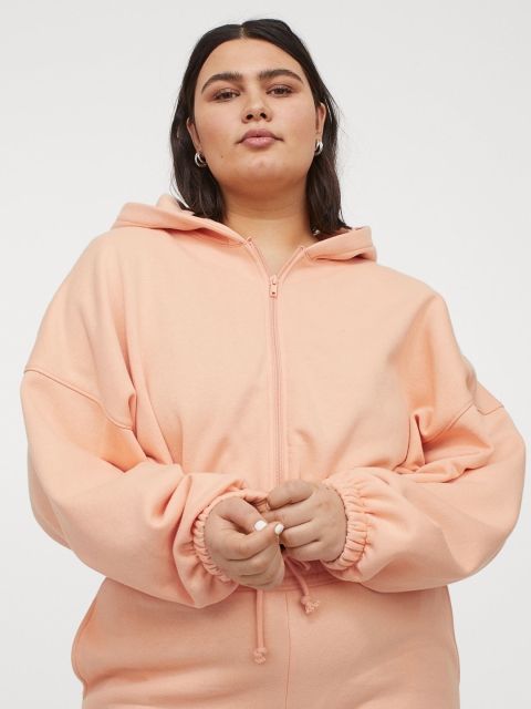 

H&M+ Woman Zip-through hoodie, Orange