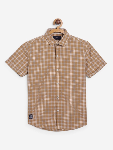 

Octave Boys Mustard Yellow & White Checked Casual Shirt