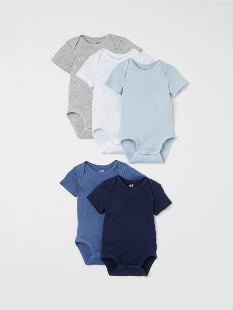 

5-pack bodysuits, White