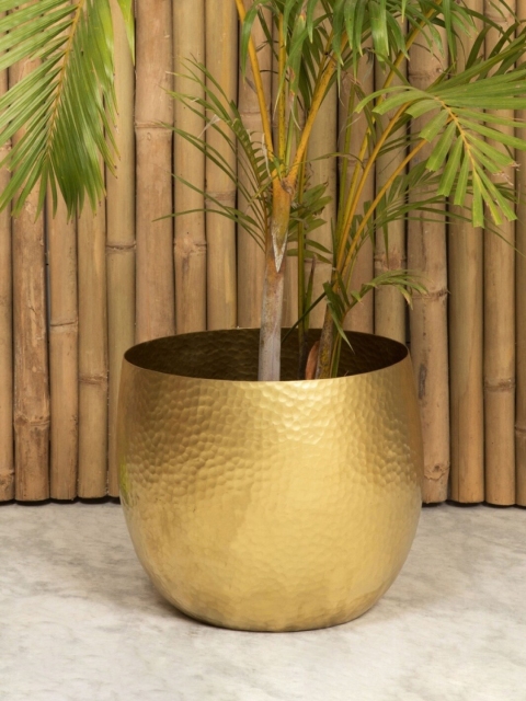 

Home Centre Gold-Toned Cascade Textured Metal Planter