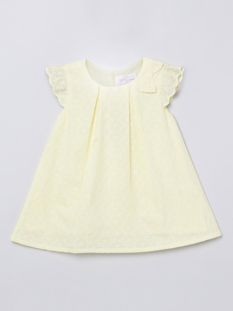 

max Yellow Embroidered A-Line Top