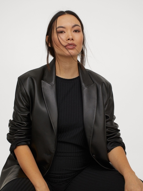 

H&M MAMA Black Ribbed Top
