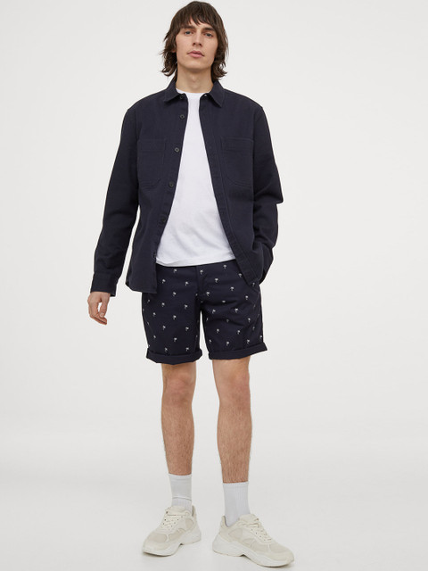 

H&M Men Blue Chino Shorts Slim Fit