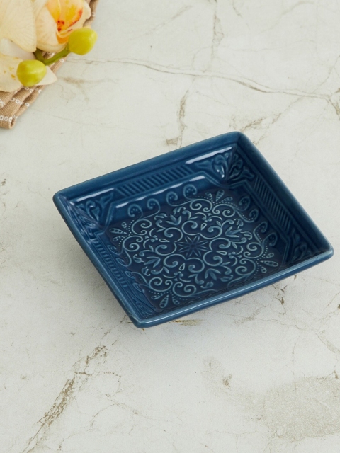 

Home Centre Blue Printed Magical Reflections Ceramic Soap Dish
