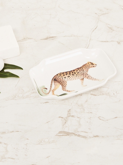 

Home Centre White & Brown Wilderness Printed Ceramic Soap Dish