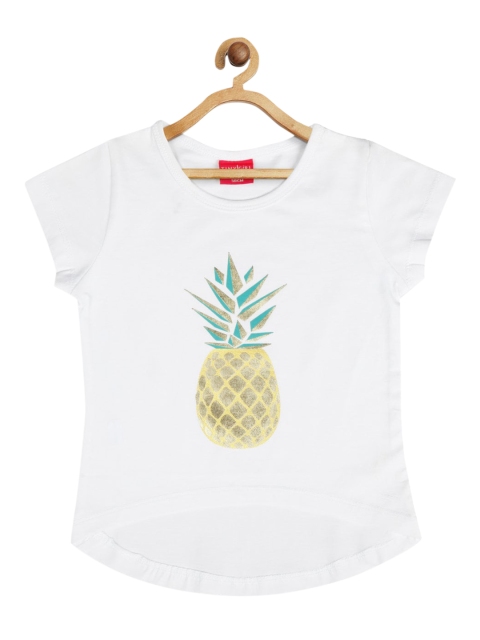 

Tiny Girl White Printed Regular Top