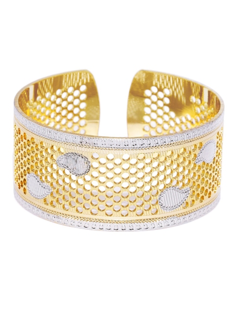 

AccessHer Women Silver-Toned & Gold-Plated Kada Bracelet