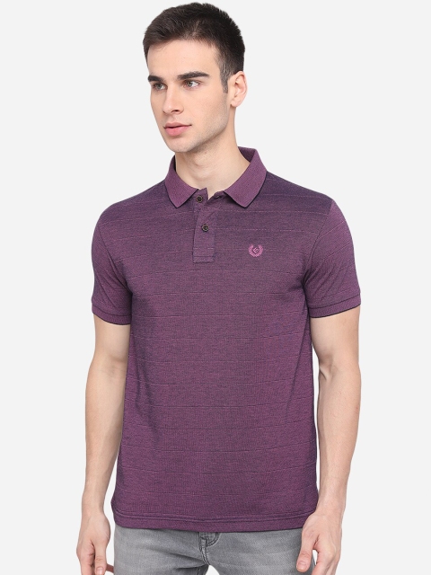 

Greenfibre Men Purple Polo Collar Slim Fit T-shirt