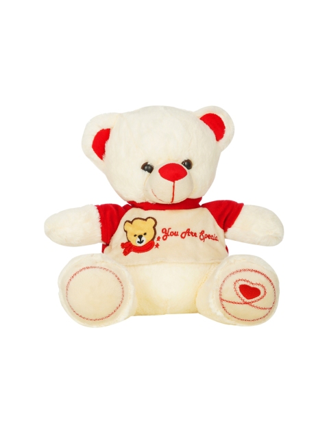 

DukieKooky Kids Cream-Coloured & Red Lily Teddy Bear With Dress