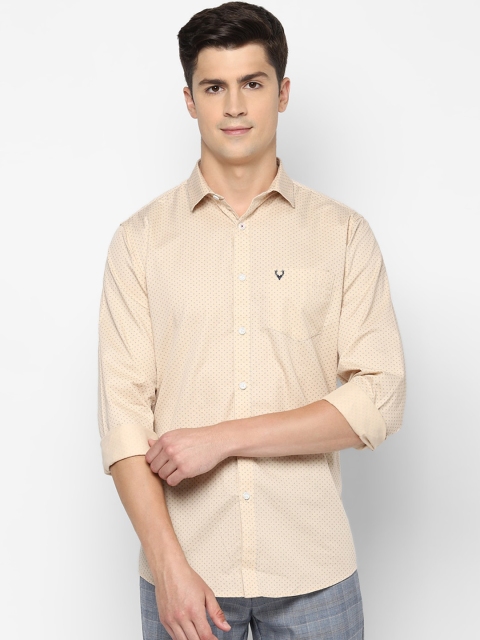 

Allen Solly Men Beige & Black Slim Fit Printed Casual Shirt