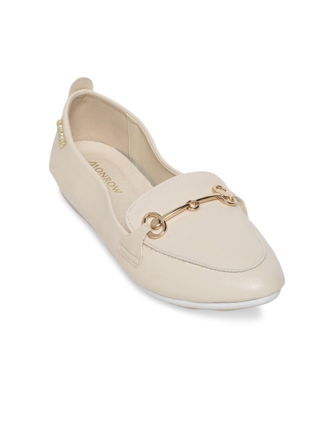 

Monrow Women Beige Solid Ballerinas