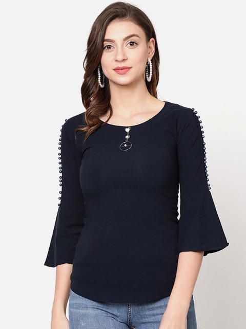 

V2 Value & Variety Blue Bell Sleeves Regular Top