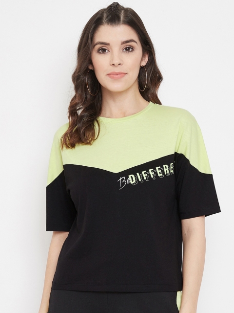

Madame Black Colourblocked Regular Top
