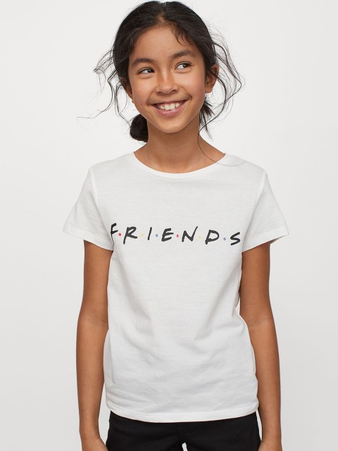 

H&M White Printed Jersey Top