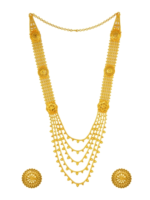 

ASMITTA JEWELLERY Gold-Plated Layered Jewellery Set