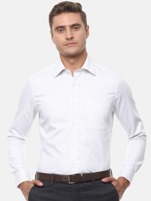 

Louis Philippe Men White Classic Regular Fit Self Design Formal Shirt