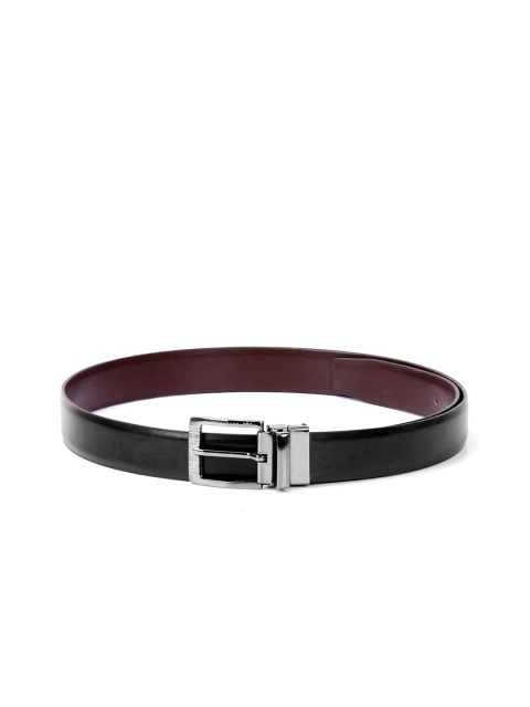 

Krosshorn Men Black & Brown Solid Reversible Belt
