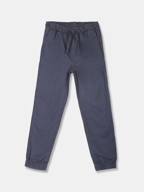 

GAP Boys Grey Solid Cotton Joggers