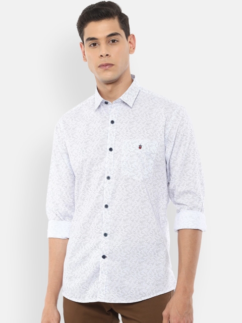 

Louis Philippe Sport Men White & Blue Slim Fit Checked Casual Shirt