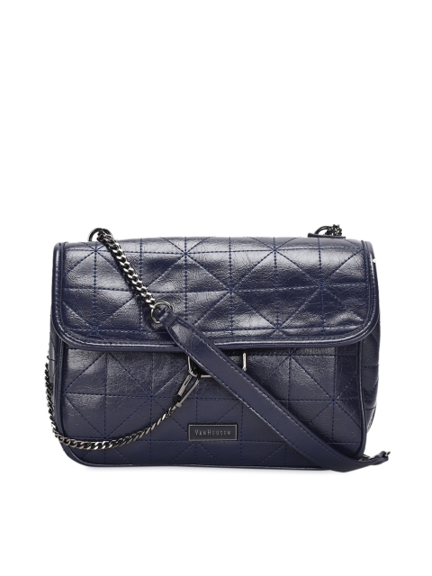 

Van Heusen Woman Navy Blue Textured Sling Bag