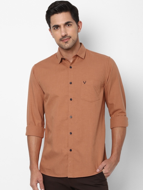

Allen Solly Men Brown Slim Fit Solid Casual Shirt