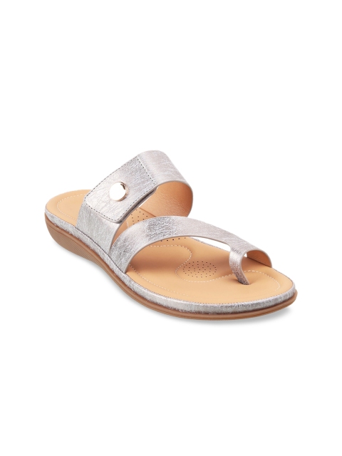 

Mochi Women Silver-Toned Solid Comfort Heel