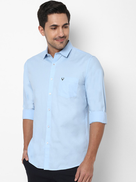 

Allen Solly Men Blue Slim Fit Solid Casual Shirt