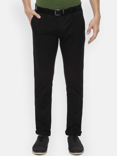 

Van Heusen Sport Men Black Slim Fit Solid Regular Trousers