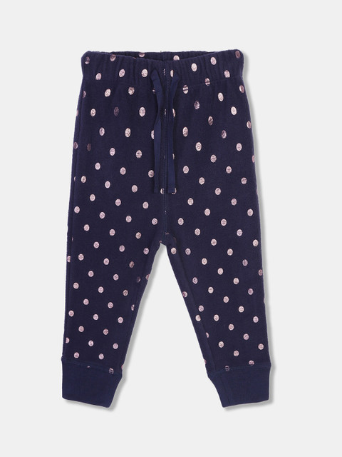 

GAP Boys Navy Blue Printed Joggers