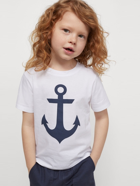 

H&M Boys White Printed T-shirt